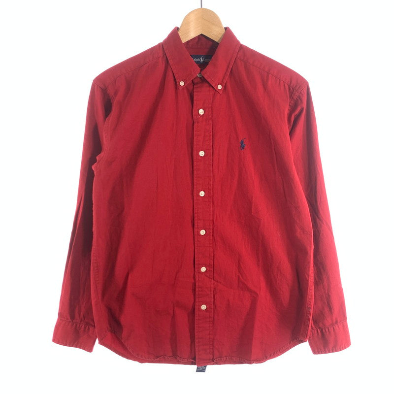 【中古品】【メンズ】 RALPHLAUREN ラルフローレン 長袖シャツ トップス ブランド 古着 147-260725-gm-28-fuzh サイズ：M カラー：レッド 万代Net店