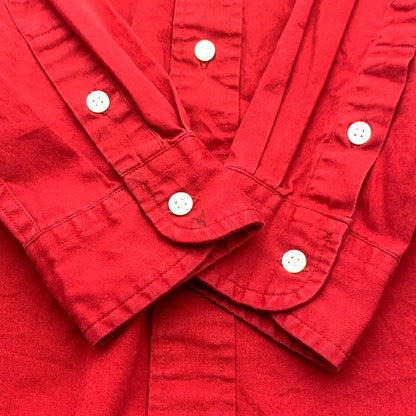 【中古品】【メンズ】 RALPHLAUREN ラルフローレン 長袖シャツ トップス ブランド 古着 147-260725-gm-28-fuzh サイズ：M カラー：レッド 万代Net店