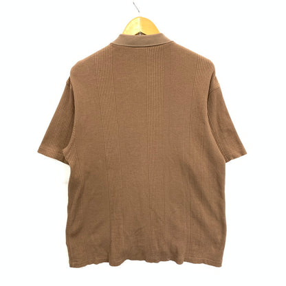 【中古品】【メンズ】 HUF ハフ 半袖ニットシャツ トップス ブランド 古着 142-250615-gm-09-fuz サイズ：S カラー：ブラウン 万代Net店
