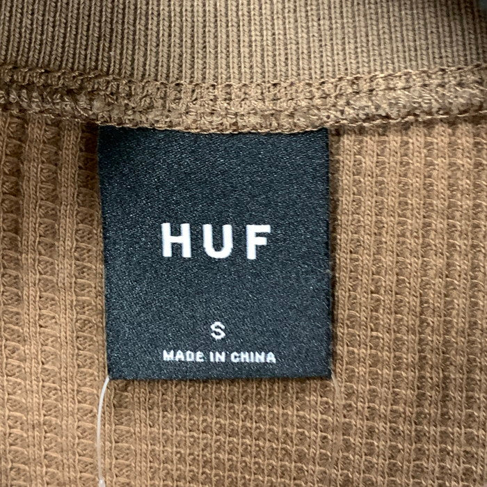 【中古品】【メンズ】 HUF ハフ 半袖ニットシャツ トップス ブランド 古着 142-250615-gm-09-fuz サイズ：S カラー：ブラウン 万代Net店
