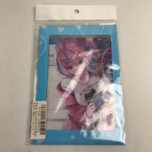 【中古美品】 ホロライブ 湊あくあ 誕生日記念2023 箔押し複製サイン＆メッセージ入り描き下ろしポストカード 053-260413-io-18-fuzh 万代Net店