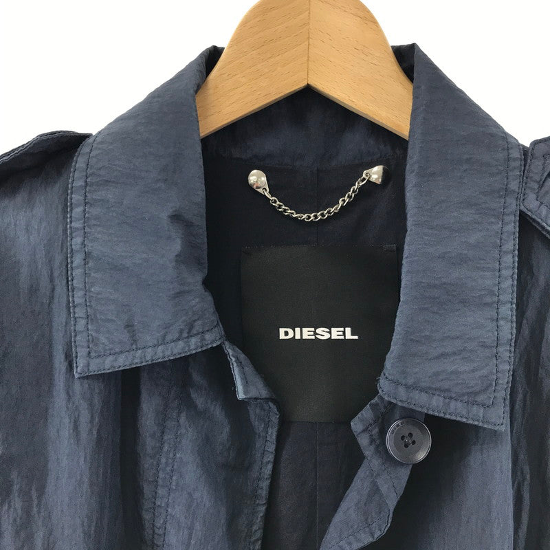 【中古品】【レディース】 DIESEL ディーゼル コットン ロープ ベルト スプリング コート ジャケット アウター 古着 169-260306-mh-04-fuz サイズ：XS カラー：ネイビー 万代Net店