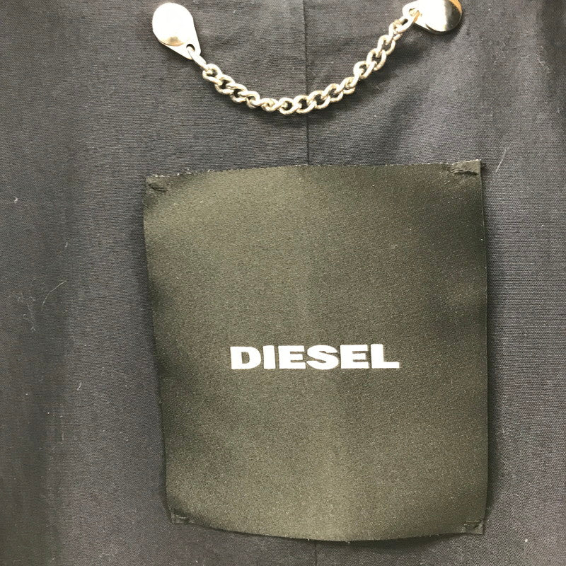 【中古品】【レディース】 DIESEL ディーゼル コットン ロープ ベルト スプリング コート ジャケット アウター 古着 169-260306-mh-04-fuz サイズ：XS カラー：ネイビー 万代Net店