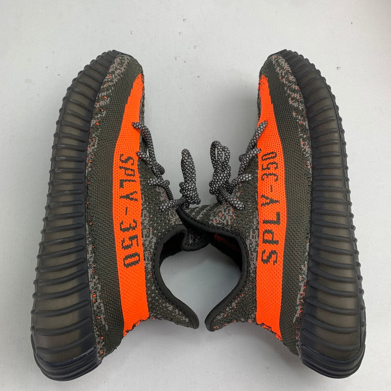 【中古品】【レディース】 ADIDAS HQ7045 YEEZY BOOST 350 V2 CARBON BELUGA スニーカー 靴 166-250615-st-05-fuz サイズ：24.5cm カラー：グレー・オレンジ 万代Net店