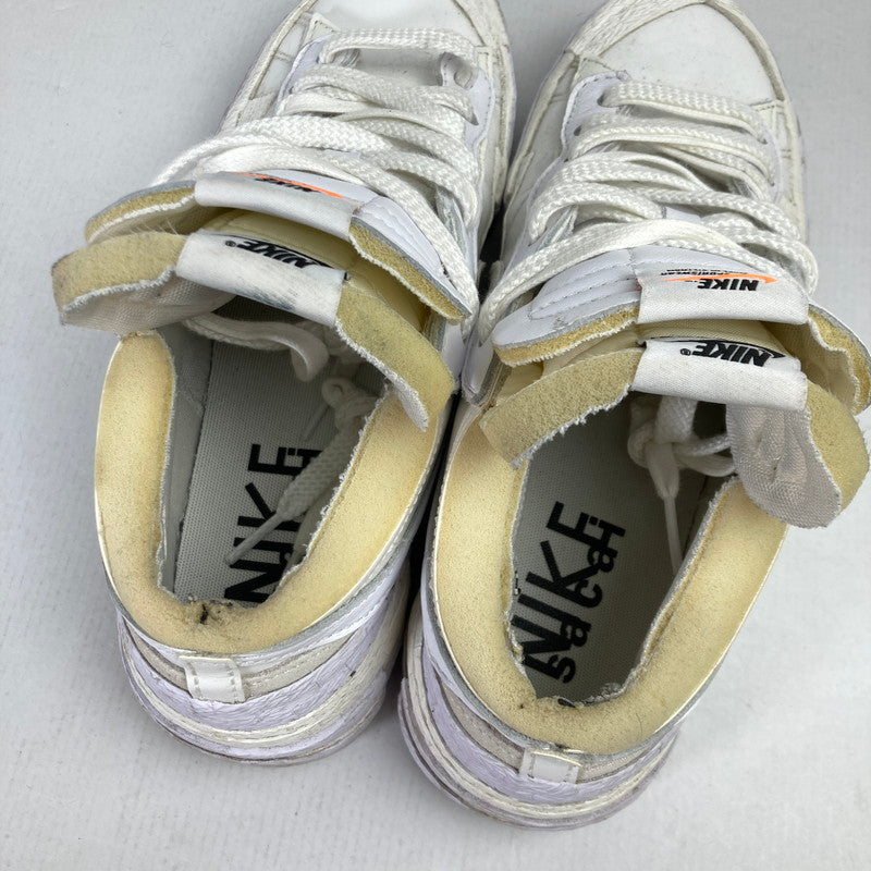 【中古品】【メンズ】 NIKE × SACAI ナイキ サカイ DM6443-100 BLAZER LOW WHITE PATENT LEATHER ブレーザー ロー ホワイト パテント レザー スニーカー シューズ 靴 160-250813-mh-11-fuz サイズ：26.5 カラー：ホワイト 万代Net店