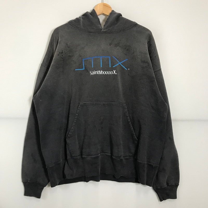 【中古美品】【メンズ】 SAINT MICHAEL セントマイケル SM-HR8-0000-050 25SS HOODIE SMX フーディ トレーナー パーカー スウェット トップス 長袖 古着 142-250616-mh-04-fuz サイズ：XL カラー：ブラック 万代Net店