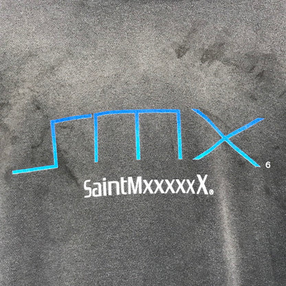 【中古美品】【メンズ】 SAINT MICHAEL セントマイケル SM-HR8-0000-050 25SS HOODIE SMX フーディ トレーナー パーカー スウェット トップス 長袖 古着 142-250616-mh-04-fuz サイズ：XL カラー：ブラック 万代Net店