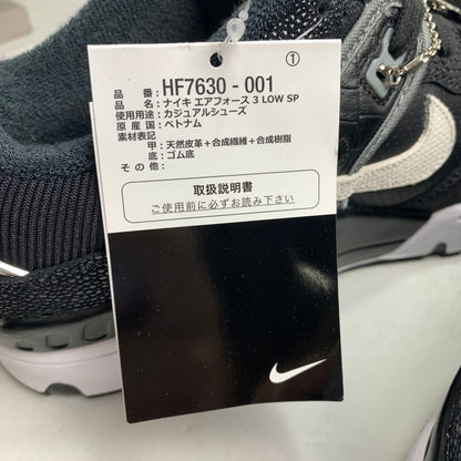 【中古美品】【メンズ】 NIKE HF7630-001 NIGO AIR FORCE 3 LOW BLACK WHITE スニーカー 靴 ナイキ 160-250616-st-09-fuz サイズ：28.0cm カラー：ブラック 万代Net店