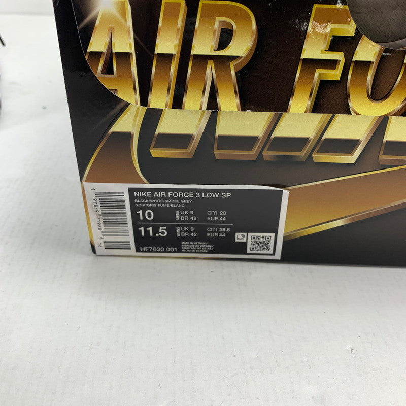 【中古美品】【メンズ】 NIKE HF7630-001 NIGO AIR FORCE 3 LOW BLACK WHITE スニーカー 靴 ナイキ 160-250616-st-09-fuz サイズ：28.0cm カラー：ブラック 万代Net店