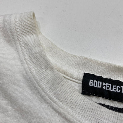 【中古品】【メンズ】 WINDANDSEA×GOD SELECTION XXX LOGO T-SHIRT ウィンダンシー ゴッドセレクション トリプルエックス Tシャツ 半袖 トップス 古着 142-250618-mh-02-fuz サイズ：不明 カラー：ホワイト 万代Net店