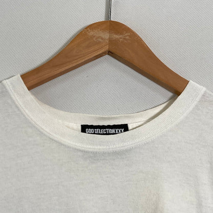 【中古品】【メンズ】 WINDANDSEA×GOD SELECTION XXX LOGO T-SHIRT ウィンダンシー ゴッドセレクション トリプルエックス Tシャツ 半袖 トップス 古着 142-250618-mh-02-fuz サイズ：不明 カラー：ホワイト 万代Net店
