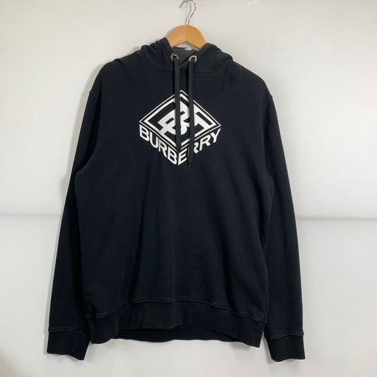 【中古品】【メンズ】 BURBERRY LONDON バーバリー ロンドン 4559671 TB EMBLEM LOGO PRINT HOODIE グラフィック ロゴ プリント プルオーバー パーカー トップス 古着 141-250620-mh-03-fuz サイズ：M カラー：ブラック 万代Net店