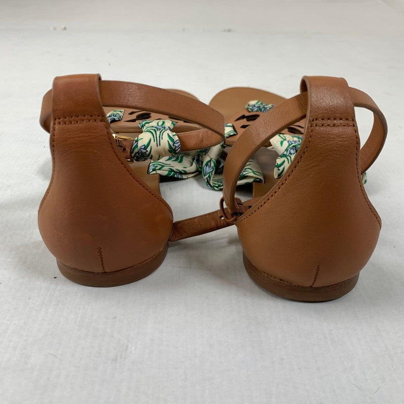 【中古品】【レディース】 TORY BURCH トリーバーチ MILLER SCARF SANDAL 7 サンダル 靴 167-260424-ky-04-fuz サイズ：6M カラー：ブラウン 万代Net店