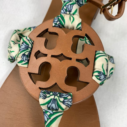 【中古品】【レディース】 TORY BURCH トリーバーチ MILLER SCARF SANDAL 7 サンダル 靴 167-260424-ky-04-fuz サイズ：6M カラー：ブラウン 万代Net店