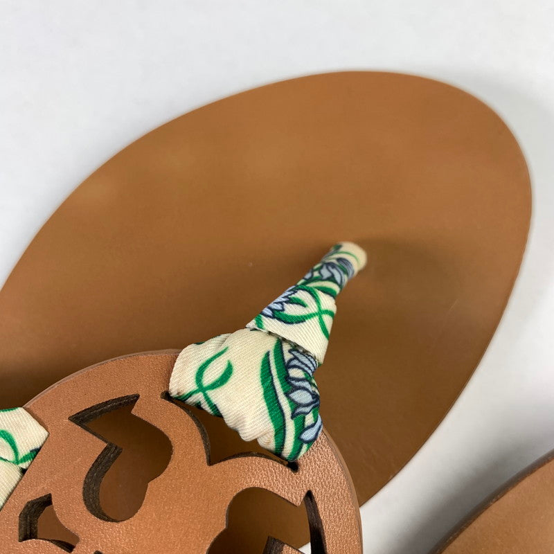 【中古品】【レディース】 TORY BURCH トリーバーチ MILLER SCARF SANDAL 7 サンダル 靴 167-260424-ky-04-fuz サイズ：6M カラー：ブラウン 万代Net店