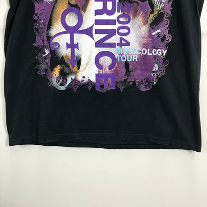 【中古品】【メンズ】  FRUIT OF THE LOOM フルーツ・オブ・ザ・ルーム DELTA "MADE IN USA" PRINCE "MUSICOLOGY TOUR" プリンス ツアー Tシャツ 半袖 古着 145-250702-mh-07-fuz サイズ：XL カラー：ブラック 万代Net店