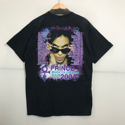 【中古品】【メンズ】  FRUIT OF THE LOOM フルーツ・オブ・ザ・ルーム DELTA "MADE IN USA" PRINCE "MUSICOLOGY TOUR" プリンス ツアー Tシャツ 半袖 古着 145-250702-mh-07-fuz サイズ：XL カラー：ブラック 万代Net店