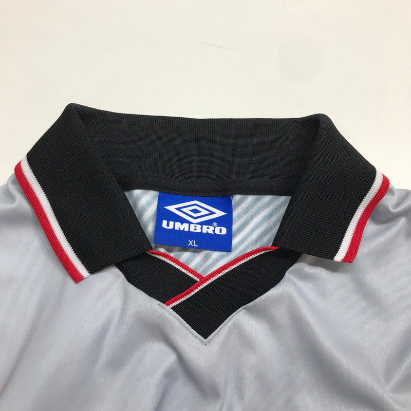 【中古品】【メンズ】  UMBRO×BAL アンブロ バル BAL-2052 SOCCER JERSEY サッカー ゲーム シャツ 半袖 古着 148-250702-mh-08-fuz サイズ：XL カラー：グレー 万代Net店
