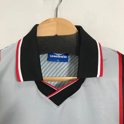 【中古品】【メンズ】  UMBRO×BAL アンブロ バル BAL-2052 SOCCER JERSEY サッカー ゲーム シャツ 半袖 古着 148-250702-mh-08-fuz サイズ：XL カラー：グレー 万代Net店
