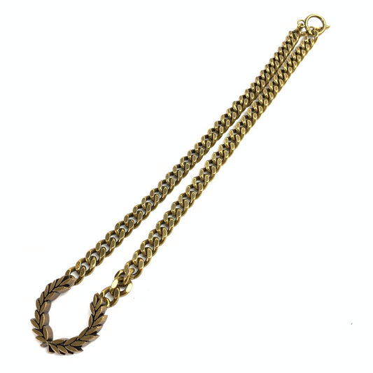 【中古品】【メンズ/レディース】 FRED PERRY フレッドペリー 喜平ネックレス 月桂樹ロゴ ネックレス ゴールドカラー アクセサリー 192-260115-io-10-fuz 万代Net店