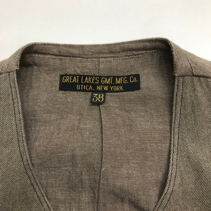 【中古品】【メンズ】  FREEWHEELERS フリーホイーラーズ COLUMBIA COLLARLESS VEST コロンビア カラーレス ベスト トップス 古着 145-250704-mh-05-fuz サイズ：38 カラー：ベージュ 万代Net店