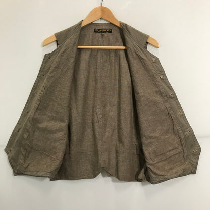 【中古品】【メンズ】  FREEWHEELERS フリーホイーラーズ COLUMBIA COLLARLESS VEST コロンビア カラーレス ベスト トップス 古着 145-250704-mh-05-fuz サイズ：38 カラー：ベージュ 万代Net店