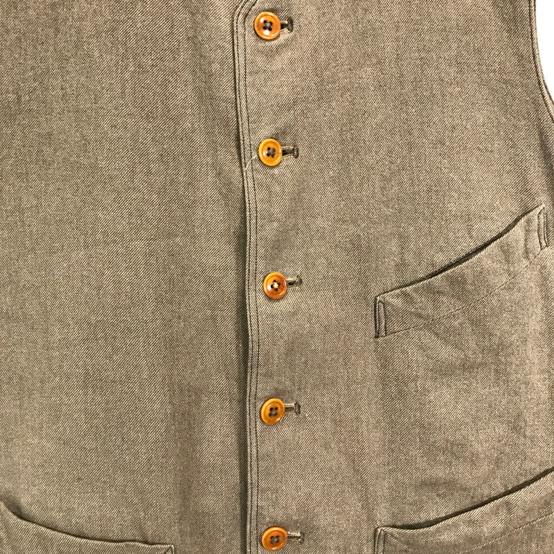 【中古品】【メンズ】  FREEWHEELERS フリーホイーラーズ COLUMBIA COLLARLESS VEST コロンビア カラーレス ベスト トップス 古着 145-250704-mh-05-fuz サイズ：38 カラー：ベージュ 万代Net店