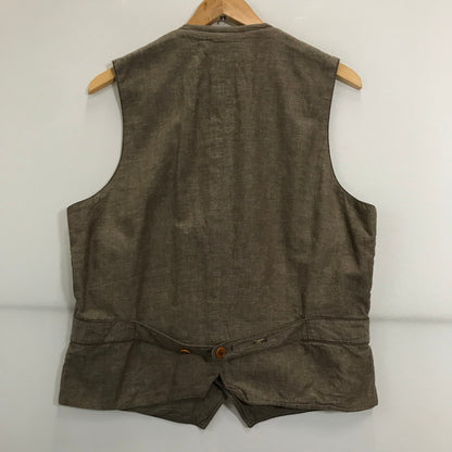 【中古品】【メンズ】  FREEWHEELERS フリーホイーラーズ COLUMBIA COLLARLESS VEST コロンビア カラーレス ベスト トップス 古着 145-250704-mh-05-fuz サイズ：38 カラー：ベージュ 万代Net店