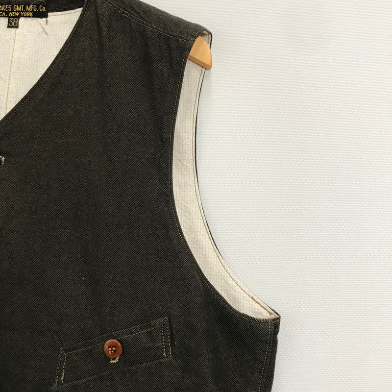 【中古品】【メンズ】  FREEWHEELERS フリーホイーラーズ STRANG VEST ベスト トップス 古着 145-250704-mh-06-fuz サイズ：38 カラー：ブラウン 万代Net店