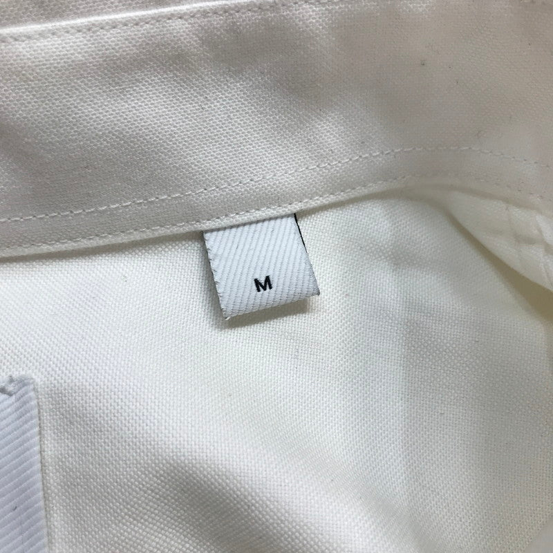 【中古品】【メンズ】 BURBERRY バーバリー 8057135 ロゴ ラベル アップリケ 長袖 シャツ トップス 古着 141-250708-mh-02-fuz サイズ：M カラー：ホワイト 万代Net店