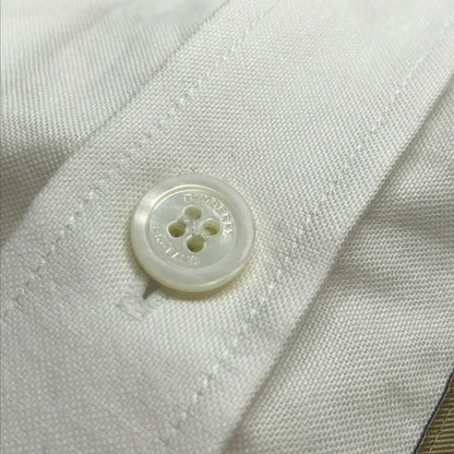 【中古品】【メンズ】 BURBERRY バーバリー 8057135 ロゴ ラベル アップリケ 長袖 シャツ トップス 古着 141-250708-mh-02-fuz サイズ：M カラー：ホワイト 万代Net店