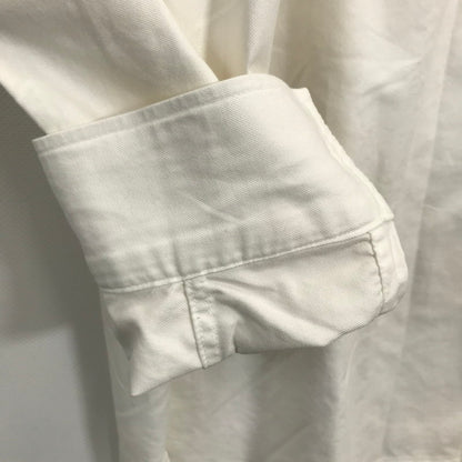 【中古品】【メンズ】 BURBERRY バーバリー 8057135 ロゴ ラベル アップリケ 長袖 シャツ トップス 古着 141-250708-mh-02-fuz サイズ：M カラー：ホワイト 万代Net店