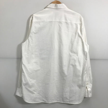 【中古品】【メンズ】 BURBERRY バーバリー 8057135 ロゴ ラベル アップリケ 長袖 シャツ トップス 古着 141-250708-mh-02-fuz サイズ：M カラー：ホワイト 万代Net店