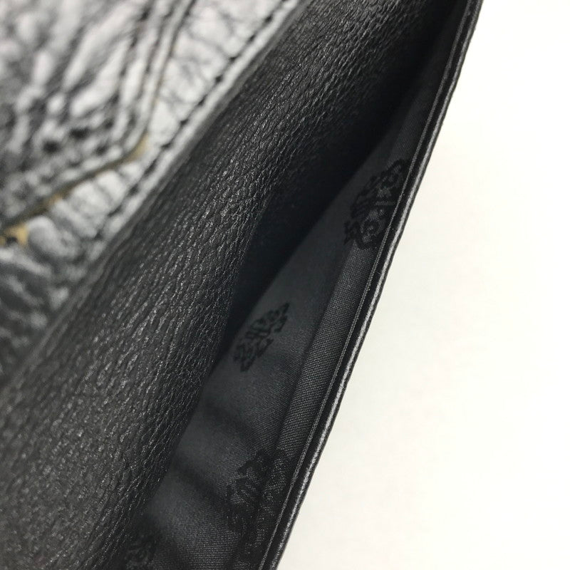 【中古品】【メンズ】  〈インボイス付き〉CHROME HEARTS クロムハーツ シングルフォールド ロングウォレット   LNG SNGL FLD TIPS 長財布 二つ折り 190-250710-nm-01-fuz カラー：ブラック/シルバー 万代Net店