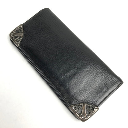 【中古品】【メンズ】  〈インボイス付き〉CHROME HEARTS クロムハーツ シングルフォールド ロングウォレット   LNG SNGL FLD TIPS 長財布 二つ折り 190-250710-nm-01-fuz カラー：ブラック/シルバー 万代Net店