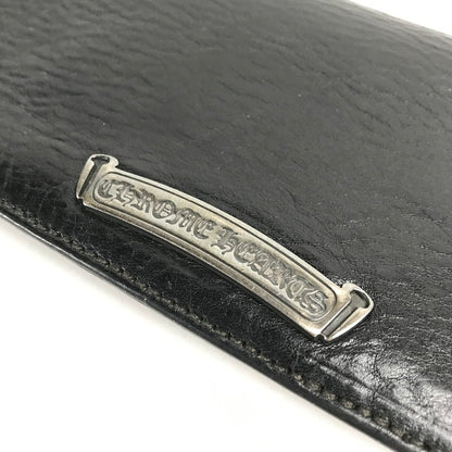 【中古品】【メンズ】  〈インボイス付き〉CHROME HEARTS クロムハーツ シングルフォールド ロングウォレット   LNG SNGL FLD TIPS 長財布 二つ折り 190-250710-nm-01-fuz カラー：ブラック/シルバー 万代Net店