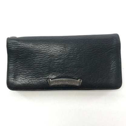 【中古品】【メンズ】  〈インボイス付き〉CHROME HEARTS クロムハーツ シングルフォールド ロングウォレット   LNG SNGL FLD TIPS 長財布 二つ折り 190-250710-nm-01-fuz カラー：ブラック/シルバー 万代Net店