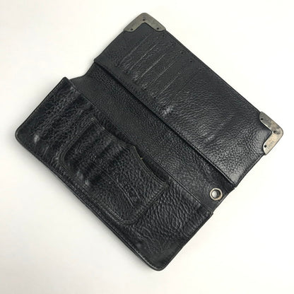 【中古品】【メンズ】  〈インボイス付き〉CHROME HEARTS クロムハーツ シングルフォールド ロングウォレット   LNG SNGL FLD TIPS 長財布 二つ折り 190-250710-nm-01-fuz カラー：ブラック/シルバー 万代Net店