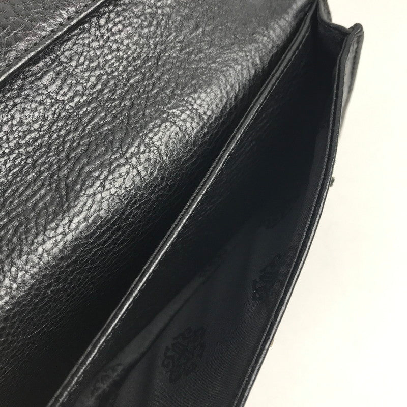 【中古品】【メンズ】  〈インボイス付き〉CHROME HEARTS クロムハーツ シングルフォールド ロングウォレット   LNG SNGL FLD TIPS 長財布 二つ折り 190-250710-nm-01-fuz カラー：ブラック/シルバー 万代Net店