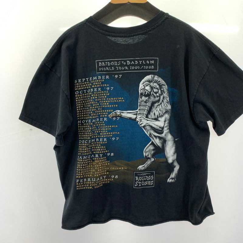 【中古品】【メンズ】 ANVIL THE ROLLING STONES BRIDGES TO BABYLON T-SHIRT アンビル ローリング ストーンズ 145-250713-st-03-fuz サイズ：2X カラー：ブラック 万代Net店
