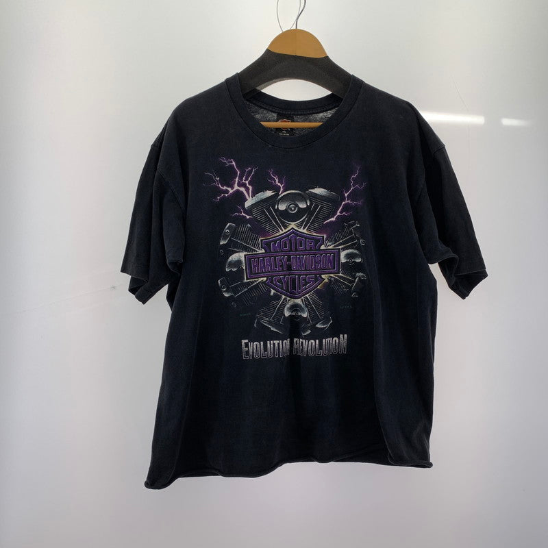 【中古品】【メンズ】 HARLEY DAVIDSON EVOLUTION REVOLUTION THUNDER T-SHIRT ハレー ダビットソン 145-250713-st-01-fuz サイズ：XXL カラー：ブラック 万代Net店