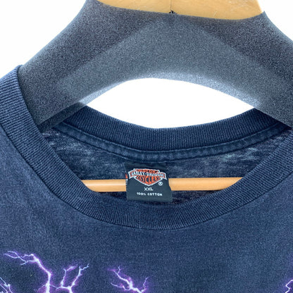 【中古品】【メンズ】 HARLEY DAVIDSON EVOLUTION REVOLUTION THUNDER T-SHIRT ハレー ダビットソン 145-250713-st-01-fuz サイズ：XXL カラー：ブラック 万代Net店