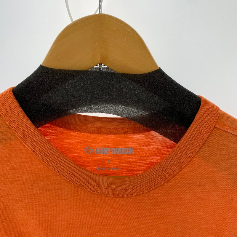 【中古品】【メンズ】 HARLEY-DAVIDSON SS TEE ハーレーダビットソン 145-250720-st-19-fuz サイズ：M カラー：オレンジ 万代Net店