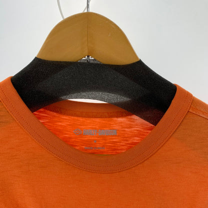 【中古品】【メンズ】 HARLEY-DAVIDSON SS TEE ハーレーダビットソン 145-250720-st-19-fuz サイズ：M カラー：オレンジ 万代Net店