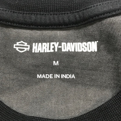 【中古品】【メンズ】  HARLEY-DAVIDSON ハーレーダビッドソン LRON BAND TEE ロゴ  Tシャツ 長袖 ロンT トップス 古着 145-250718-mh-02-fuz サイズ：M カラー：グレー ブラック 万代Net店