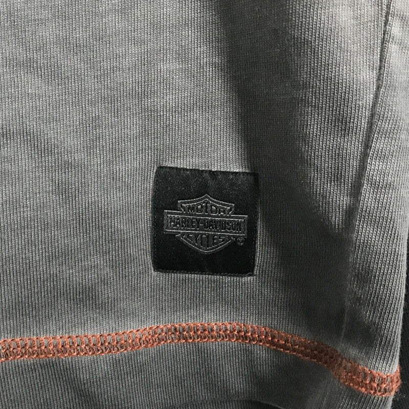 【中古品】【メンズ】  HARLEY-DAVIDSON ハーレーダビッドソン LRON BAND TEE ロゴ  Tシャツ 長袖 ロンT トップス 古着 145-250718-mh-02-fuz サイズ：M カラー：グレー ブラック 万代Net店