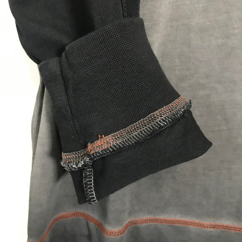 【中古品】【メンズ】  HARLEY-DAVIDSON ハーレーダビッドソン LRON BAND TEE ロゴ  Tシャツ 長袖 ロンT トップス 古着 145-250718-mh-02-fuz サイズ：M カラー：グレー ブラック 万代Net店