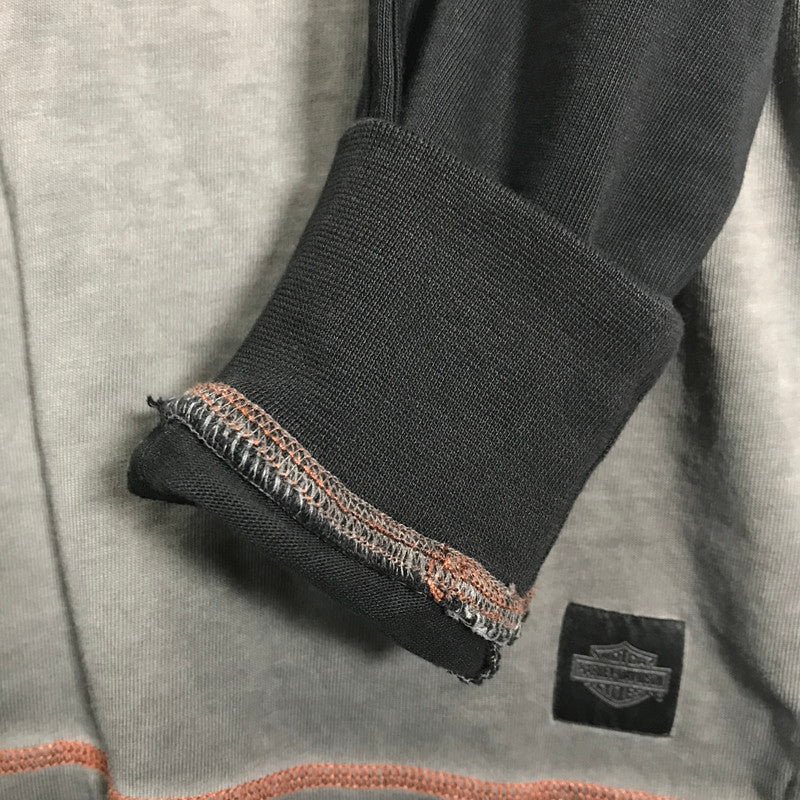 【中古品】【メンズ】  HARLEY-DAVIDSON ハーレーダビッドソン LRON BAND TEE ロゴ  Tシャツ 長袖 ロンT トップス 古着 145-250718-mh-02-fuz サイズ：M カラー：グレー ブラック 万代Net店