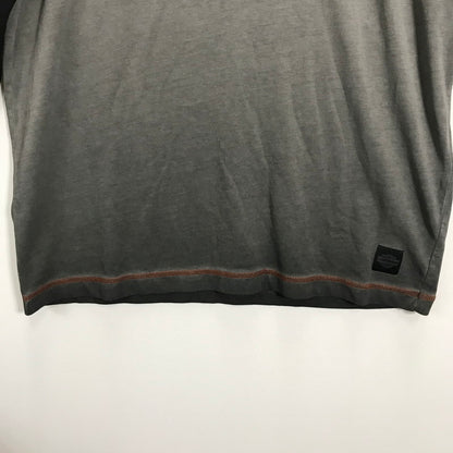【中古品】【メンズ】  HARLEY-DAVIDSON ハーレーダビッドソン LRON BAND TEE ロゴ  Tシャツ 長袖 ロンT トップス 古着 145-250718-mh-02-fuz サイズ：M カラー：グレー ブラック 万代Net店