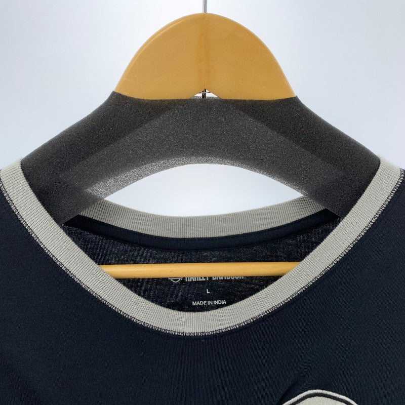 【中古品】【メンズ】 HARLEY-DAVIDSON SKULL LONG SLEEVE TEE ハーレーダビットソン 145-250720-st-05-fuz サイズ：L カラー：グレー 万代Net店